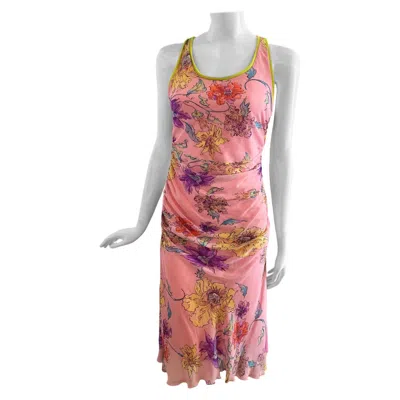 Pre-owned Emanuel Ungaro Y2k Ungaro Fever Pink Mesh Dress