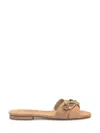Emanuela Caruso Capri Crisscross Slipper In Brown