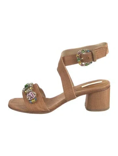 Pre-owned Emanuela Caruso Gladiator Sandals In Brown