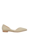 Emanuela Passeri Woman Ballet Flats Platinum Size 6 Textile Fibers In Gray