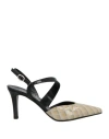Emanuela Passeri Woman Pumps Beige Size 8 Leather In Sand
