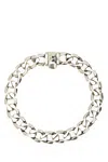 Emanuele Bicocchi 925 Silver Edge Cuban Chain Bracelet In Silver
