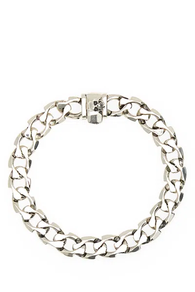 Emanuele Bicocchi 925 Silver Edge Cuban Chain Bracelet