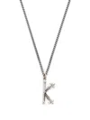 Emanuele Bicocchi Alphabet Pedant Necklace In Silver