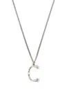 Emanuele Bicocchi Alphabet Pendant C Sterling Silver Necklace In Silver