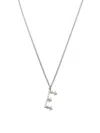 Emanuele Bicocchi Alphabet Pendant E Sterling Silver Necklace In Silver