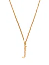 Emanuele Bicocchi Alphabet Pendant J Sterling Silver Necklace In Gold