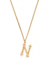 Emanuele Bicocchi Alphabet Pendant N Sterling Silver Necklace In Gold