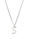 Emanuele Bicocchi Alphabet Pendant Necklace In Silver