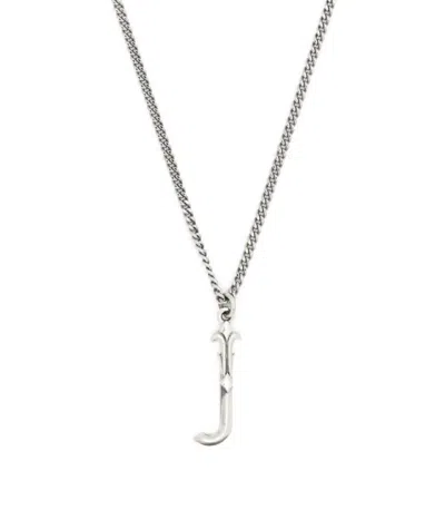 Emanuele Bicocchi Alphabet Pendant Necklace In Silver
