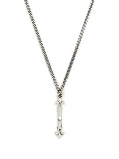 Emanuele Bicocchi Alphabet Pendant Necklace In Silver