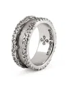 Emanuele Bicocchi Arabesque Double Band Ring In Silver