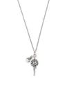 Emanuele Bicocchi Arabesque Key And Pearl-pendant Necklace In Silver