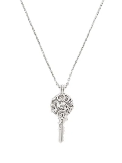 Emanuele Bicocchi Arabesque Key-pendant Necklace In Silver