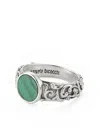 Emanuele Bicocchi Arabesque Malachite Ring In Green