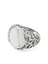 Emanuele Bicocchi Arabesque Mop Stone Ring In Silver