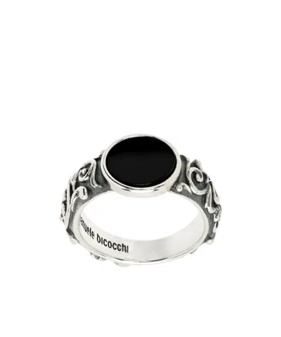 EMANUELE BICOCCHI ARABESQUE ONYX CHEVALIER RING