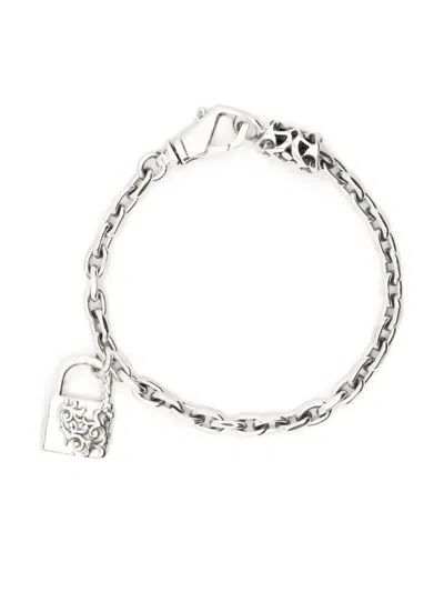 Emanuele Bicocchi Kettenarmband Mit Arabesque-schloss In Sterling Silver