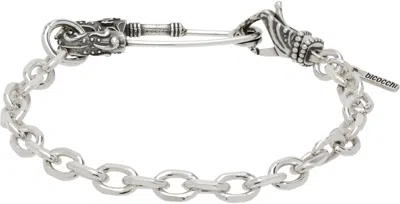 Emanuele Bicocchi Arabesque Pin Bracelet In Silver