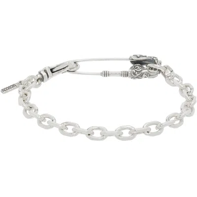 Emanuele Bicocchi Arabesque Pin Bracelet In Silver