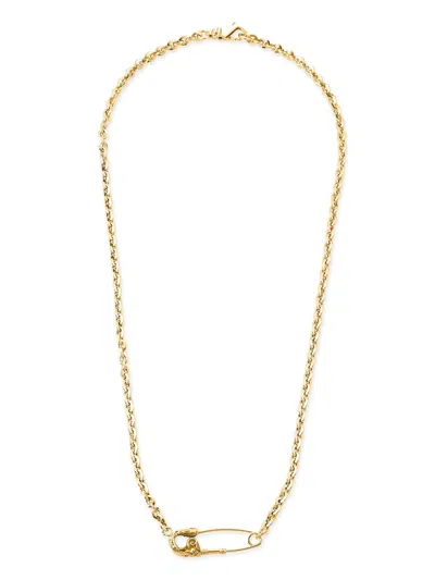Emanuele Bicocchi Arabesque Pin Silver Necklace In Gold