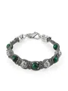 Emanuele Bicocchi Arabesque Shamballa Silver Bracelet In Silver