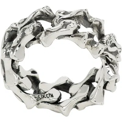 Emanuele Bicocchi Arabesque Sharp Link Ring In Silver