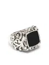 Emanuele Bicocchi Arabesque Stone Ring In Silver