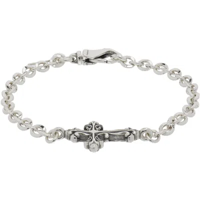 Emanuele Bicocchi Avelli Cross Bracelet In Silver