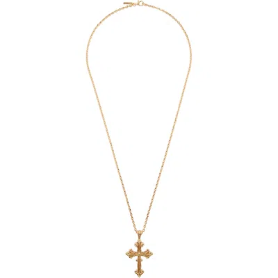 Emanuele Bicocchi Avelli Cross Necklace In Gold