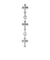 Emanuele Bicocchi Sterling Silver Cross Drop Single Earring In White