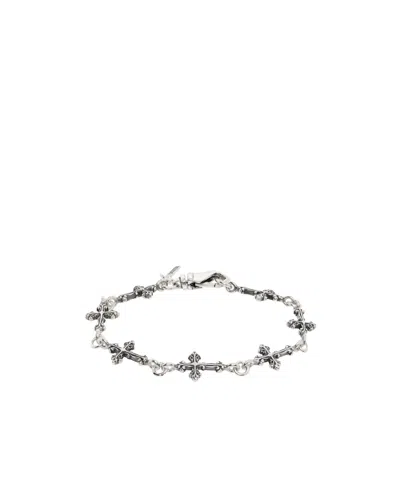Emanuele Bicocchi Avelli Multi Cross Bracelet In Metallic