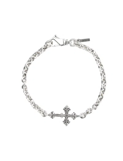 Emanuele Bicocchi Avelli Single Cross Bracelet In Metallic