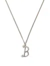 Emanuele Bicocchi B Letter Pendant Necklace In Silver