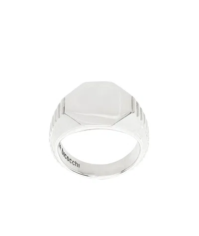 Emanuele Bicocchi Badge Ring In White