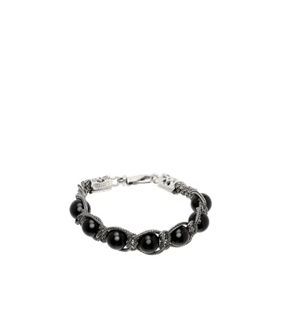 Emanuele Bicocchi Beaded Bracelet In Black