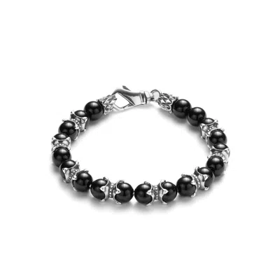 Emanuele Bicocchi Beaded Claw Bracelet In Black