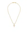 Emanuele Bicocchi Beaded Cross Necklace In Yellow