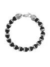 Emanuele Bicocchi Beaded Tourmaline Bracelet In Black