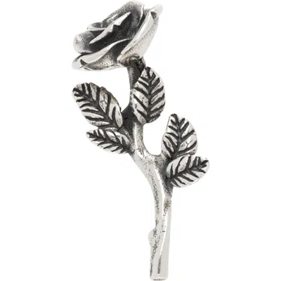 Emanuele Bicocchi Blooming Rose Stud Single Earring In Silver