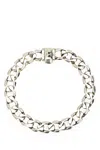Emanuele Bicocchi 925 Silver Edge Cuban Chain Bracelet In Silver