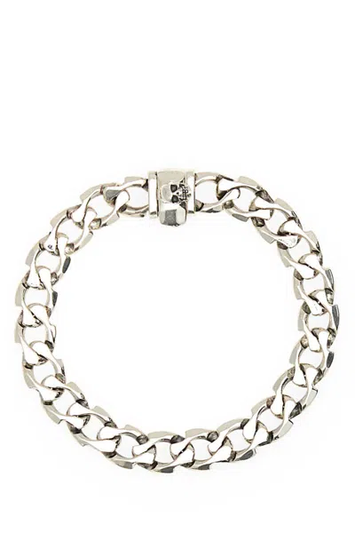 Emanuele Bicocchi 925 Silver Edge Cuban Chain Bracelet