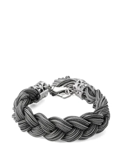 Emanuele Bicocchi Braided Bracelet In Silver