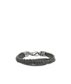 Emanuele Bicocchi Braided Chain Bracelet In Black