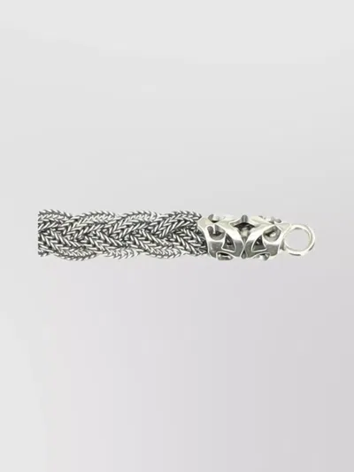 Emanuele Bicocchi Braided Chain Link Bracelet In Metallic