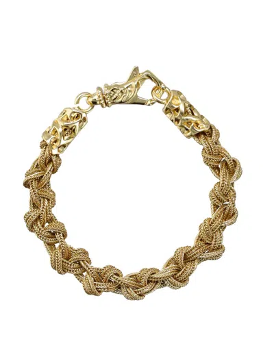 Emanuele Bicocchi Braided Knot Bracelet In Gold