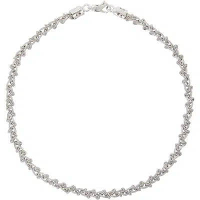 Emanuele Bicocchi Braided Knot Necklace In Silver