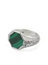 Emanuele Bicocchi Brushed-finish Ring In Green