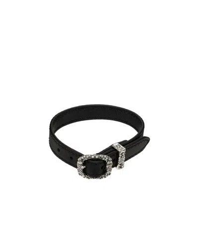 Emanuele Bicocchi Buckled Small Bracelet In Black