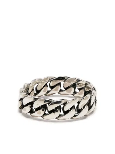 Emanuele Bicocchi Chain-link Ring In Argento